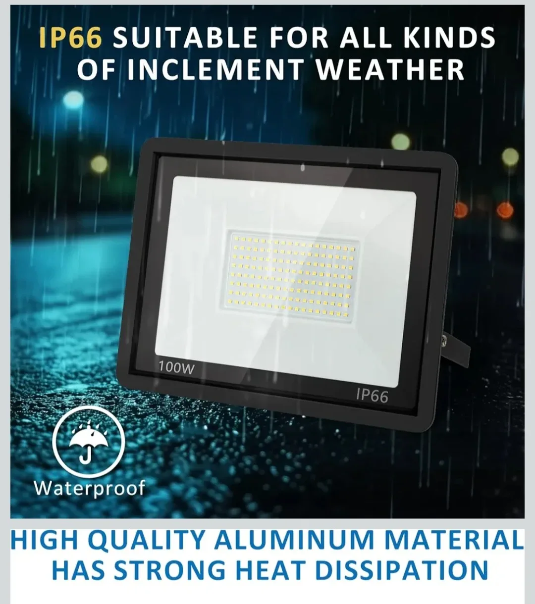 SZHSR/YAHEY 100W LED Flood Light - New in Box image indicator(10)