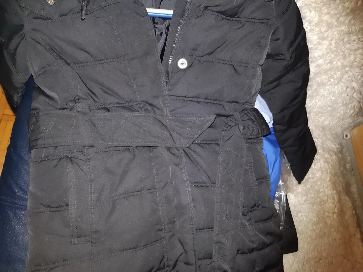 Gap Kids Black Puffer Coat - Size M image indicator(4)