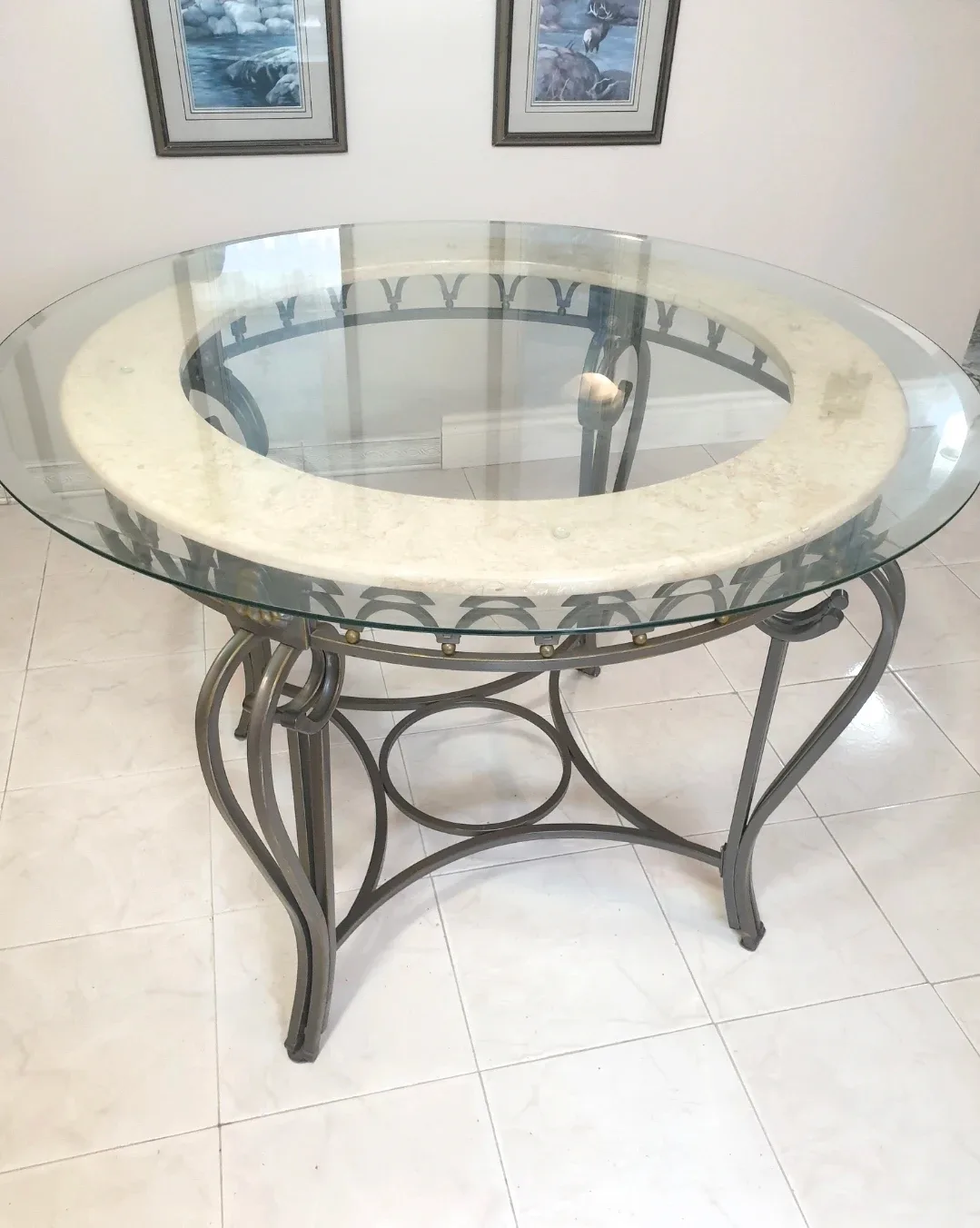 Glass Top Dining Table with 4 Chairs image indicator(2)