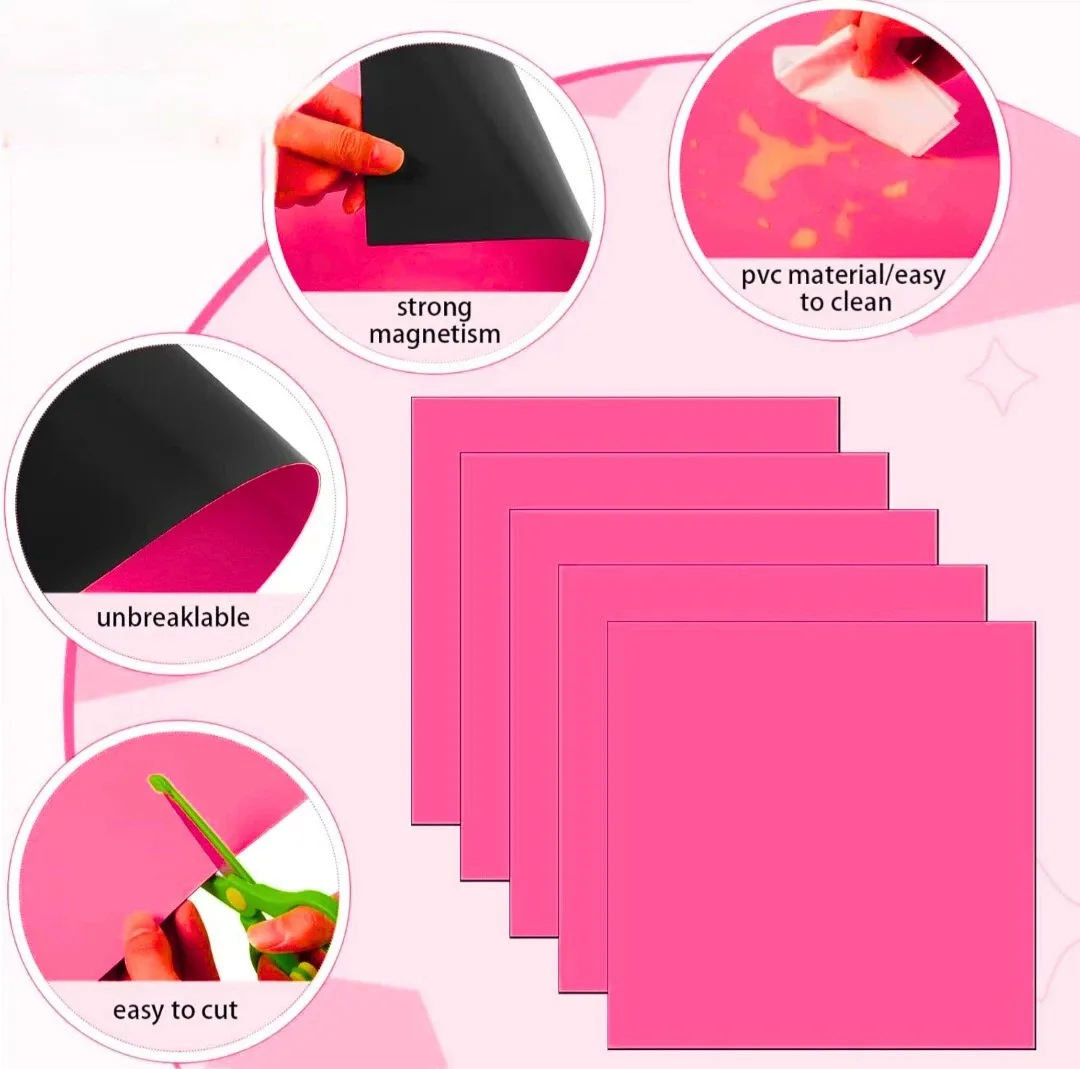 Strong Magnet Sheet Flexible Roll, Magenta 12 x 36in image indicator(3)
