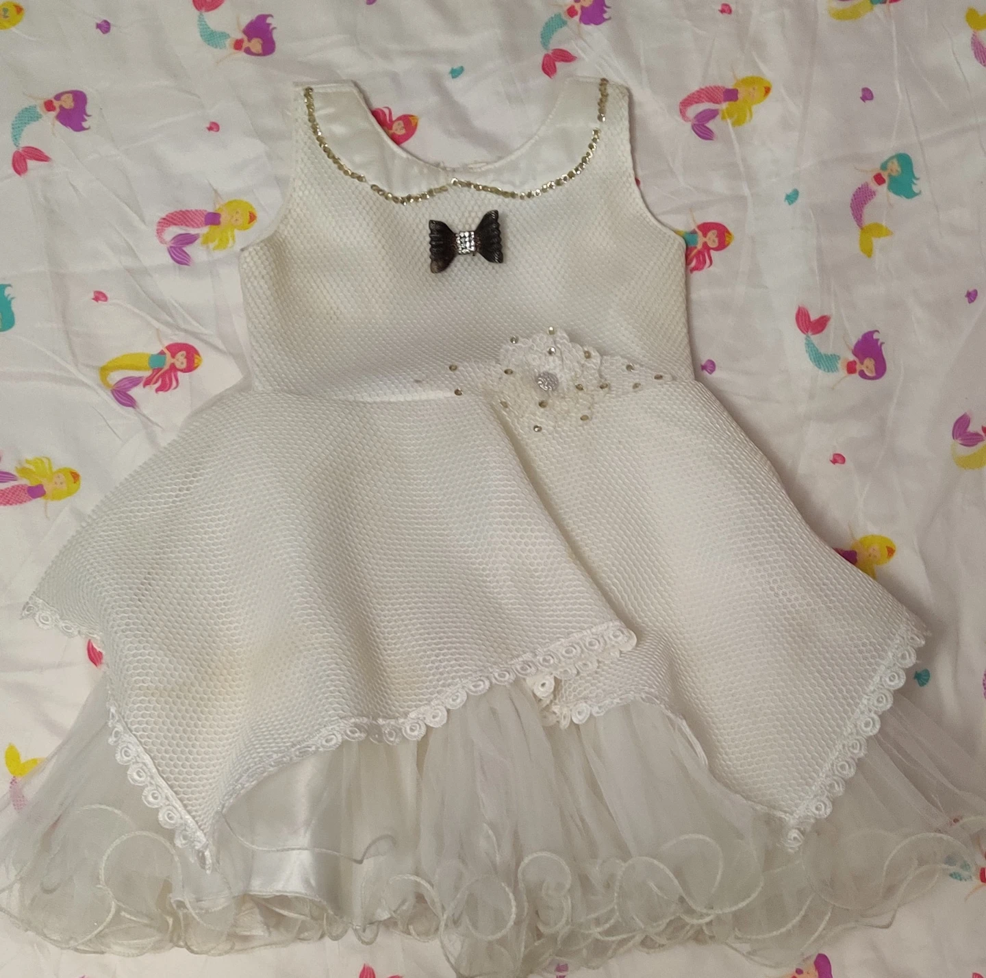 White Party Dress - fits 1-2 years old girl