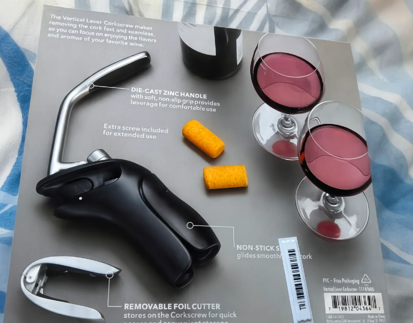 OXO Steel Vertical Lever Corkscrew image indicator(4)