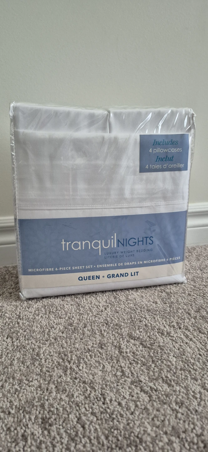 Queen Microfibre 6-Piece Sheet Set - NEW from Costco