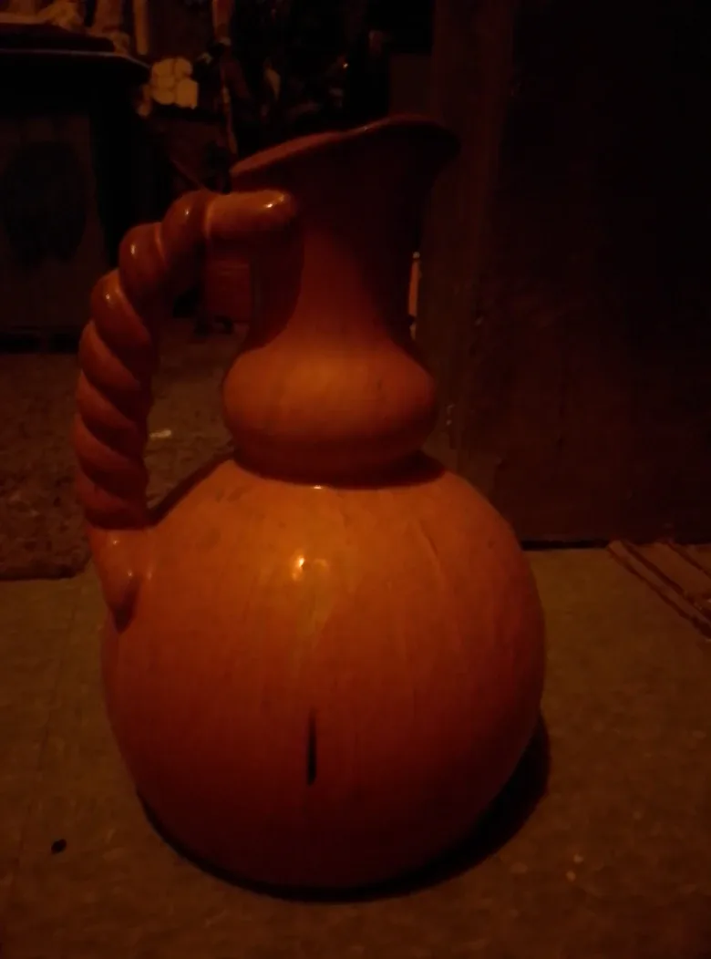 Orange Ceramic Pitcher