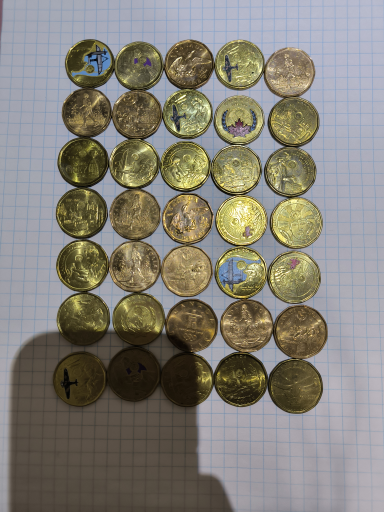 35 Collection coin loonie