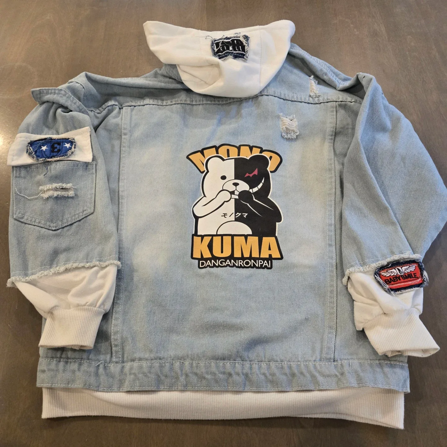 Monokuma Danganronpai Denim Hoodie Jacket image indicator(4)