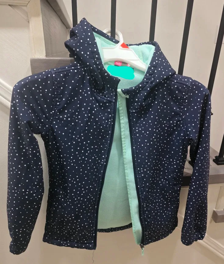 Girl's Polka Dot Softshell Jacket