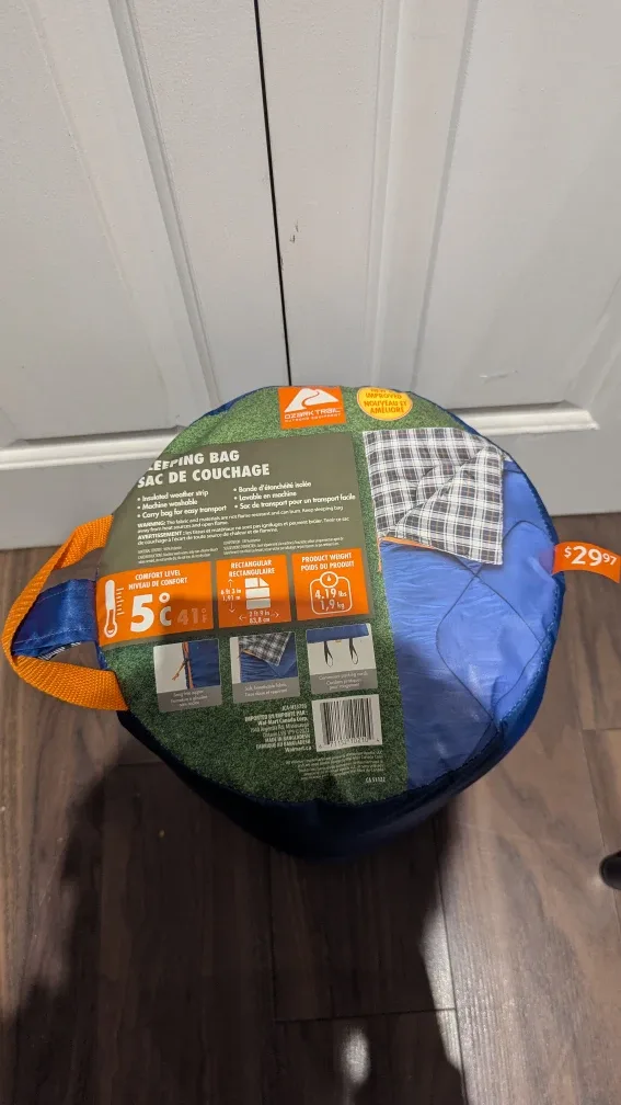 Ozark Trail 5°C Sleeping Bag - 75" x 33" image indicator(2)