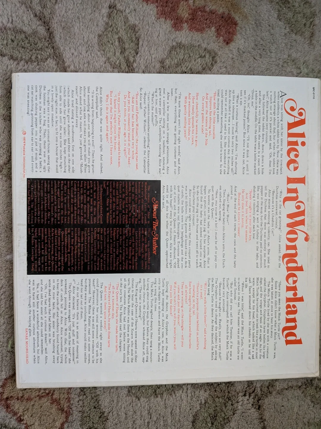 Alice in Wonderland LP Record 1974 image indicator(2)