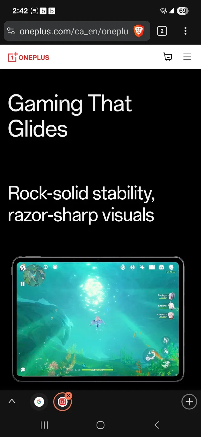 OnePlus Pad 2 - Nimbus Gray - 256GB image indicator(10)