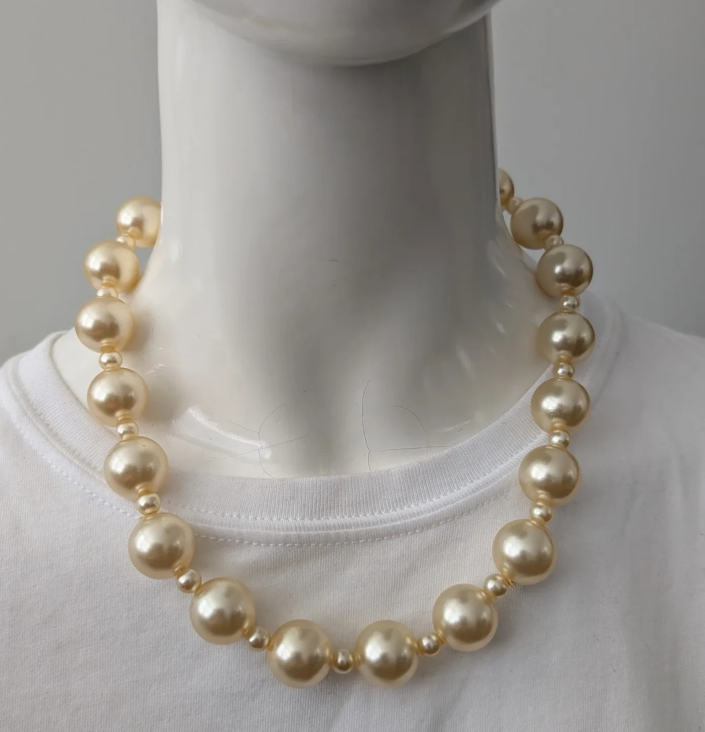 Faux Pearl Champagne coloured Necklace
