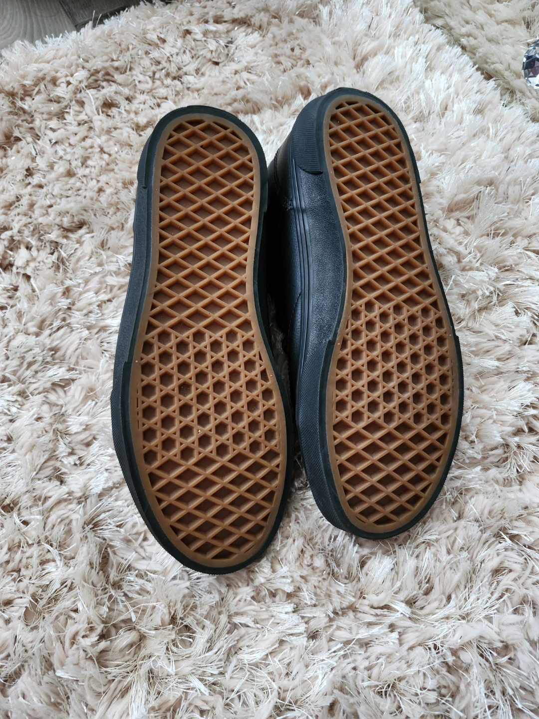 Vans Black Leather Sneakers - Youth Size 6 - photo 4