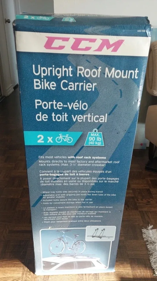 CCM Upright Roof Mount Bike Carrier - New in Box! image indicator(2)
