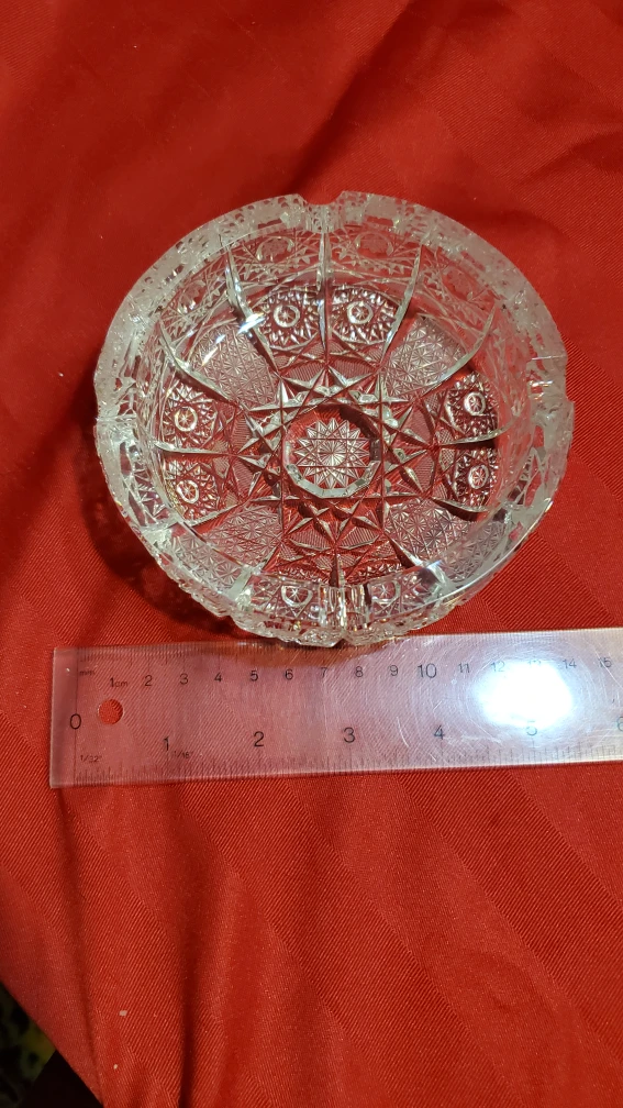 Crystal Ashtray - Decorative Glass Bowl