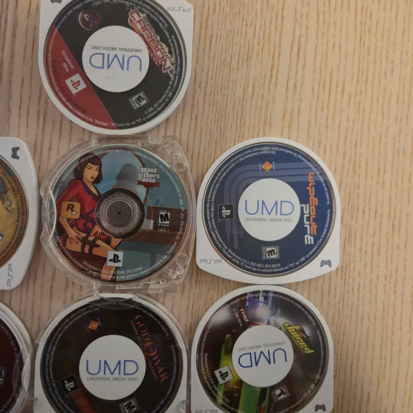 PSP games. TESTED. Shipping available. Gta. Nfs. Gow. image indicator(3)