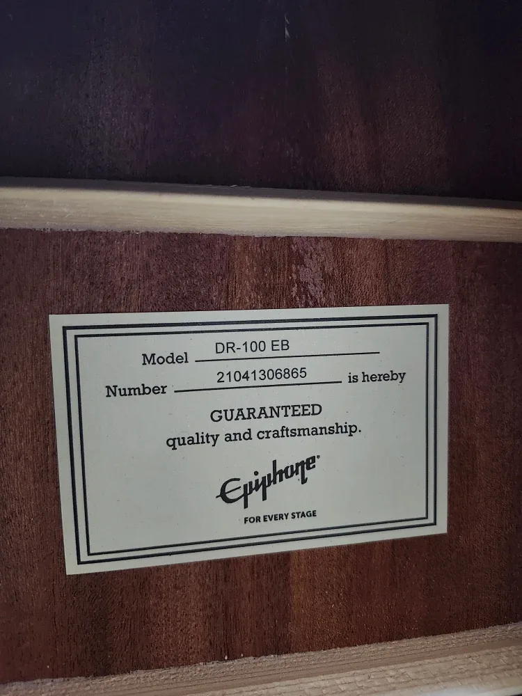 Epiphone DR-100 EB Acoustic Guitar with Case image indicator(3)