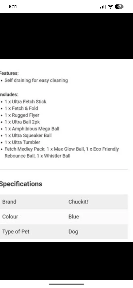 Chuckit! Dog Toys Bucket - 11 Toys New only two left $40 image indicator(4)