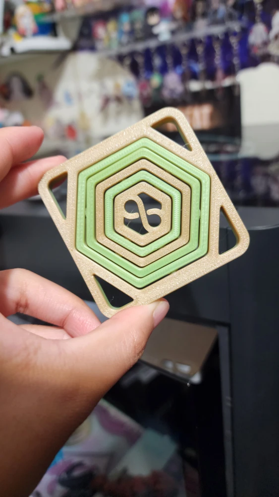 3D Printed Infinity Gyro Fidget Toy Spinning - photo 2