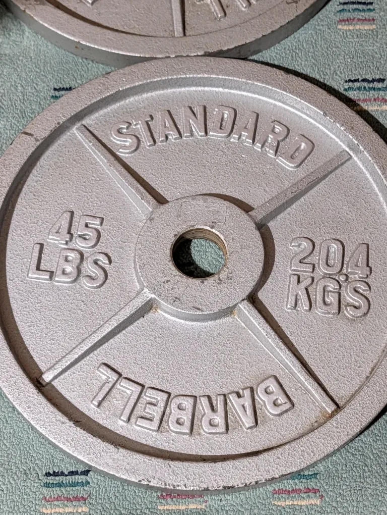 Standard Barbell 45 lbs Weight Plate image indicator(2)