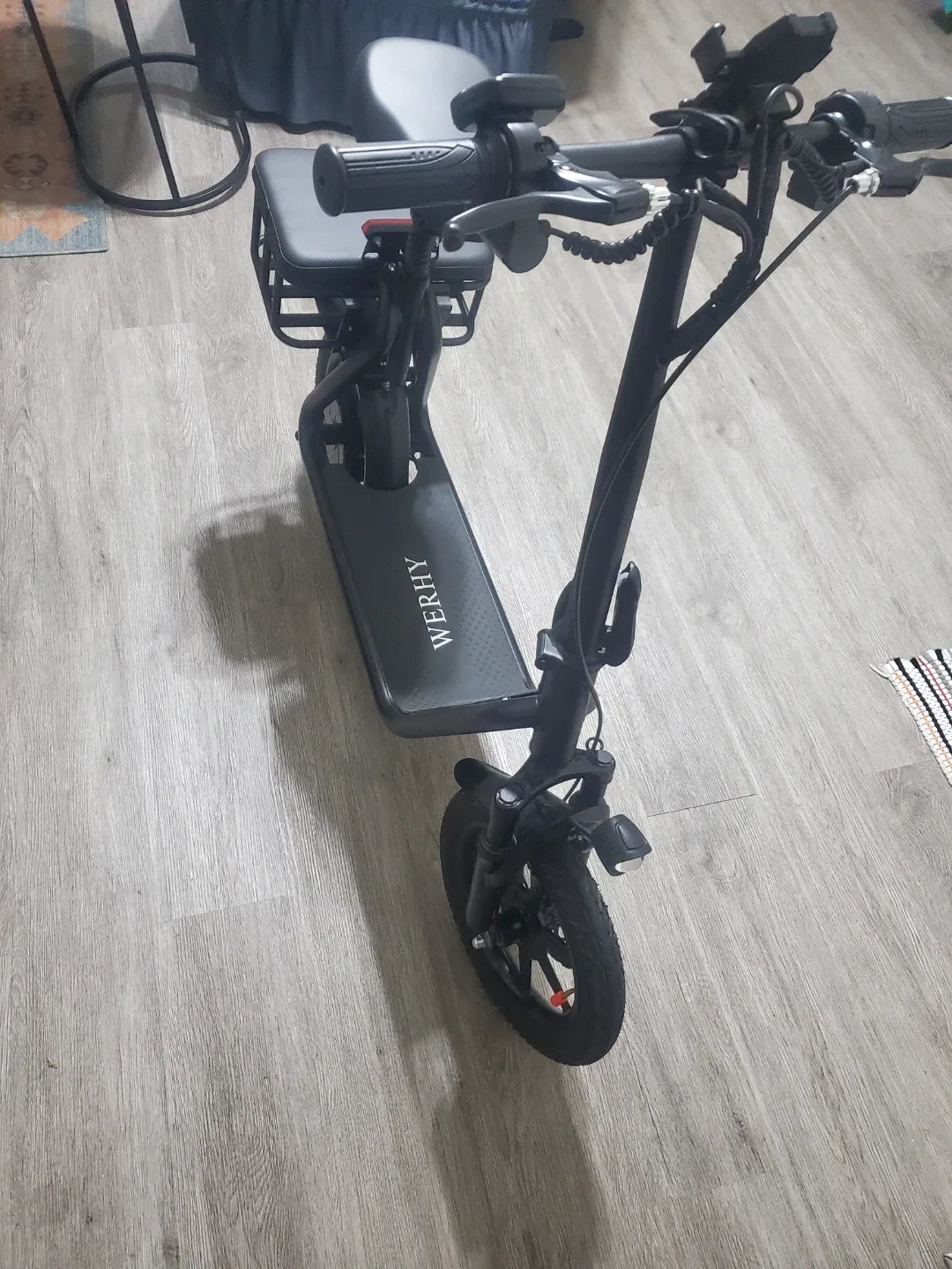 WERHY Electric Scooter with Seat image indicator(2)