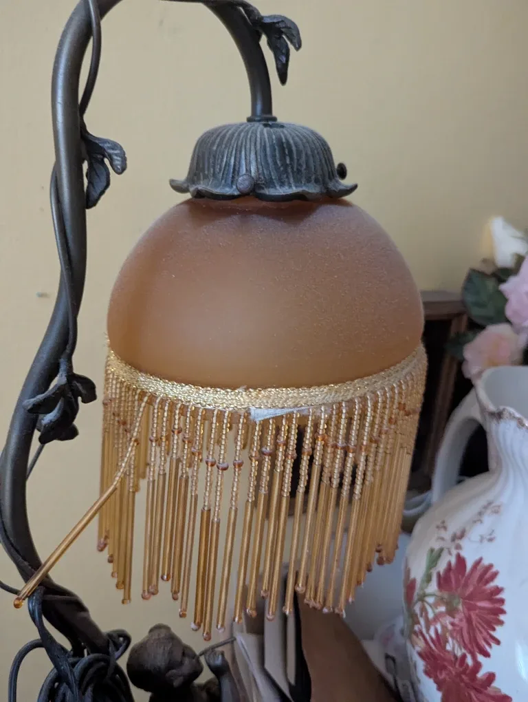 Vintage-Style Beaded Accent Lamp image indicator(2)