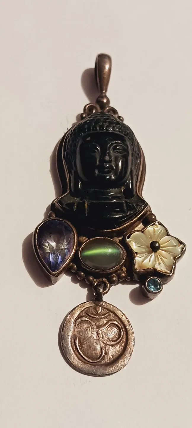 Sajen 925 Sterling Silver Gemstones Goddess Pendant thumbnail