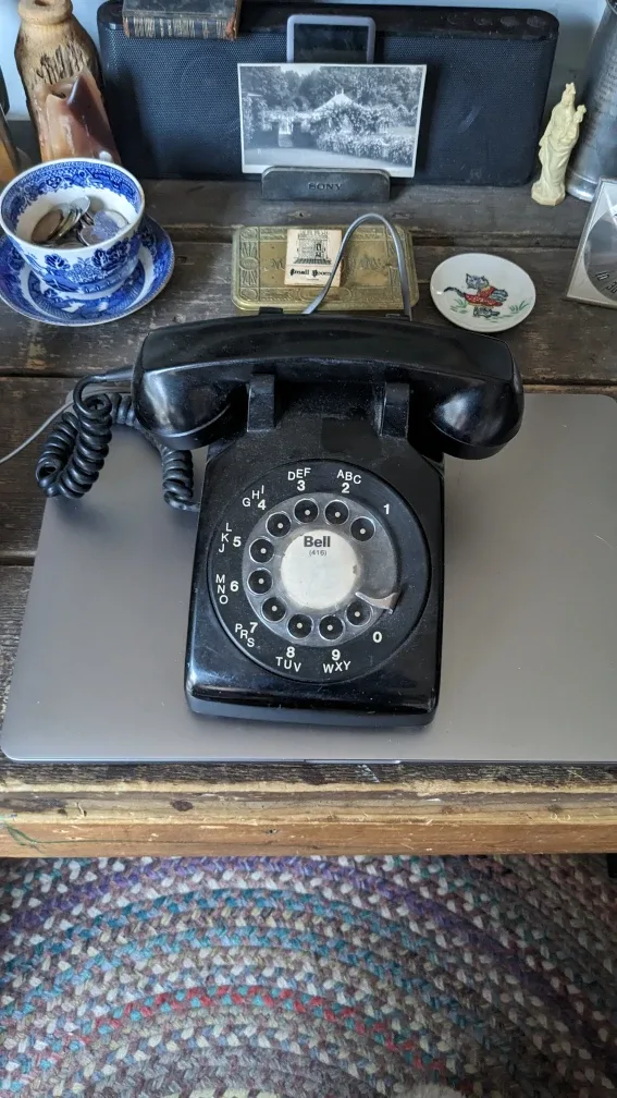 Vintage Black Bell Rotary Phone
