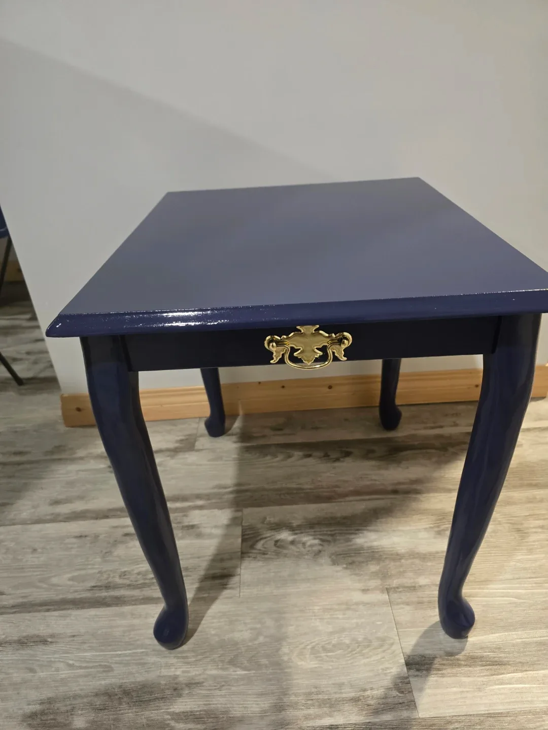 Blue Painted Side Table