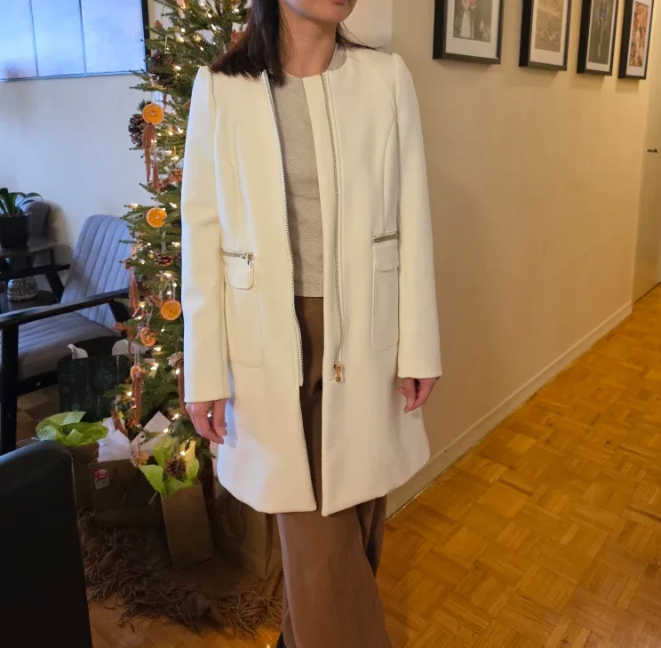 H&M White Coat - Size 4