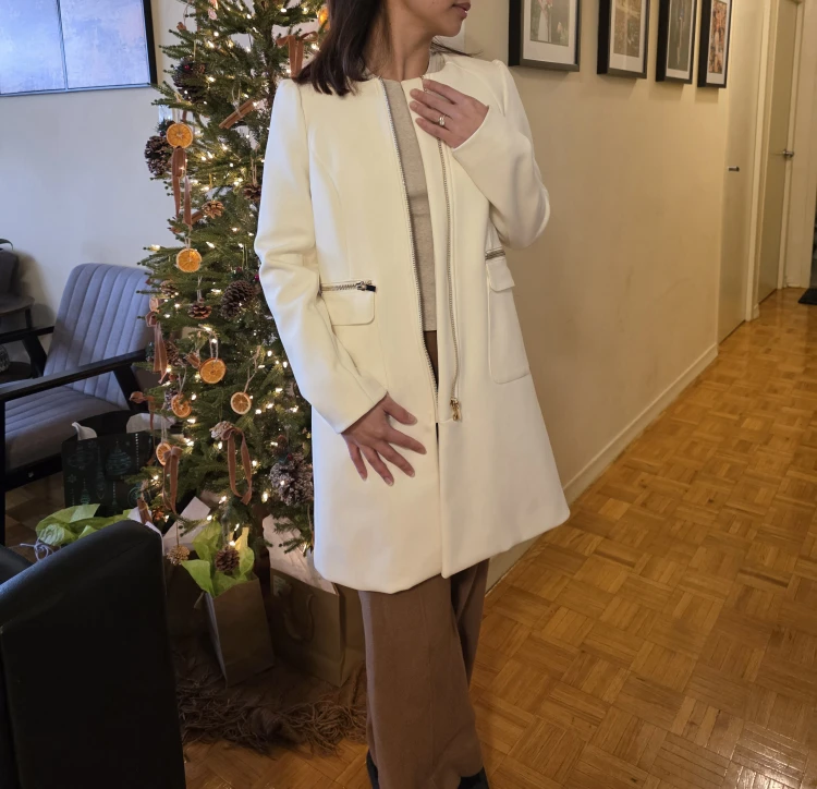 H&M White Coat - Size 4 - photo 2
