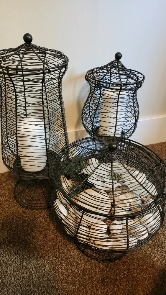 PARTYLITE Decorative Wire Candle Holders - Set of 3 image indicator(2)