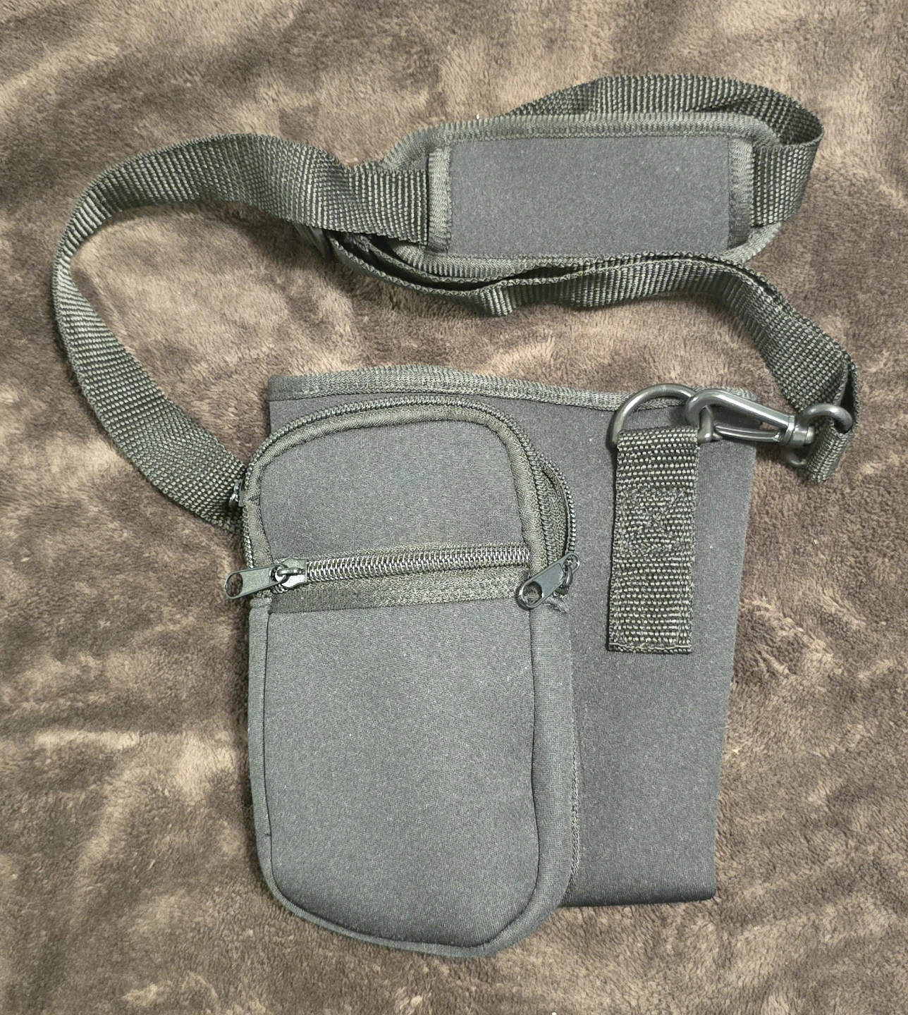 Gray Water Bottle Holder Bag