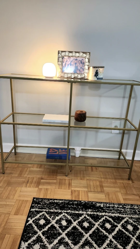 3-level Glass Gold Console Table *new - photo 2