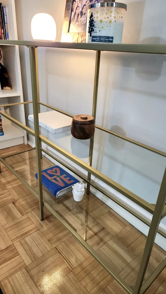 3-level Glass Gold Console Table *new - photo 3