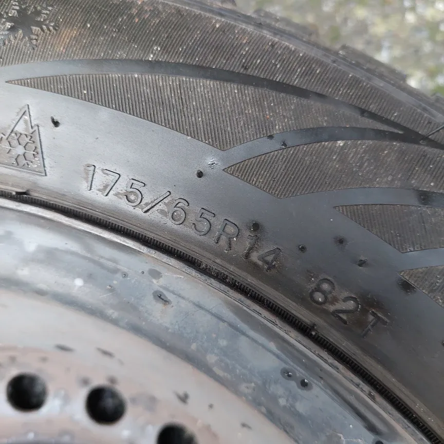 175/65R14  Certified Wintertrek Studdable Tires set Steel Wheels image indicator(8)