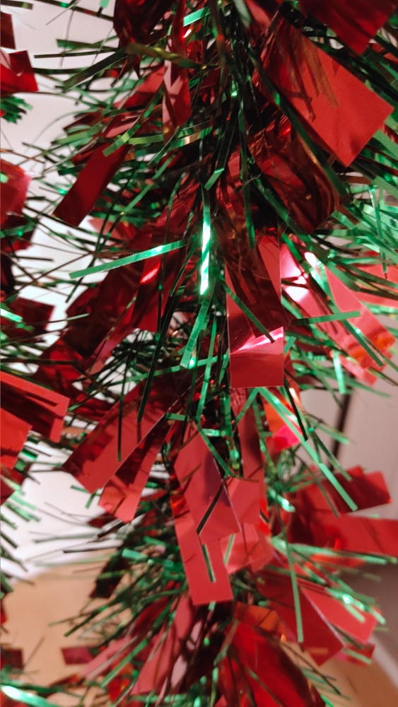 Christmas Tinsel Garland - Red & Green - photo 2