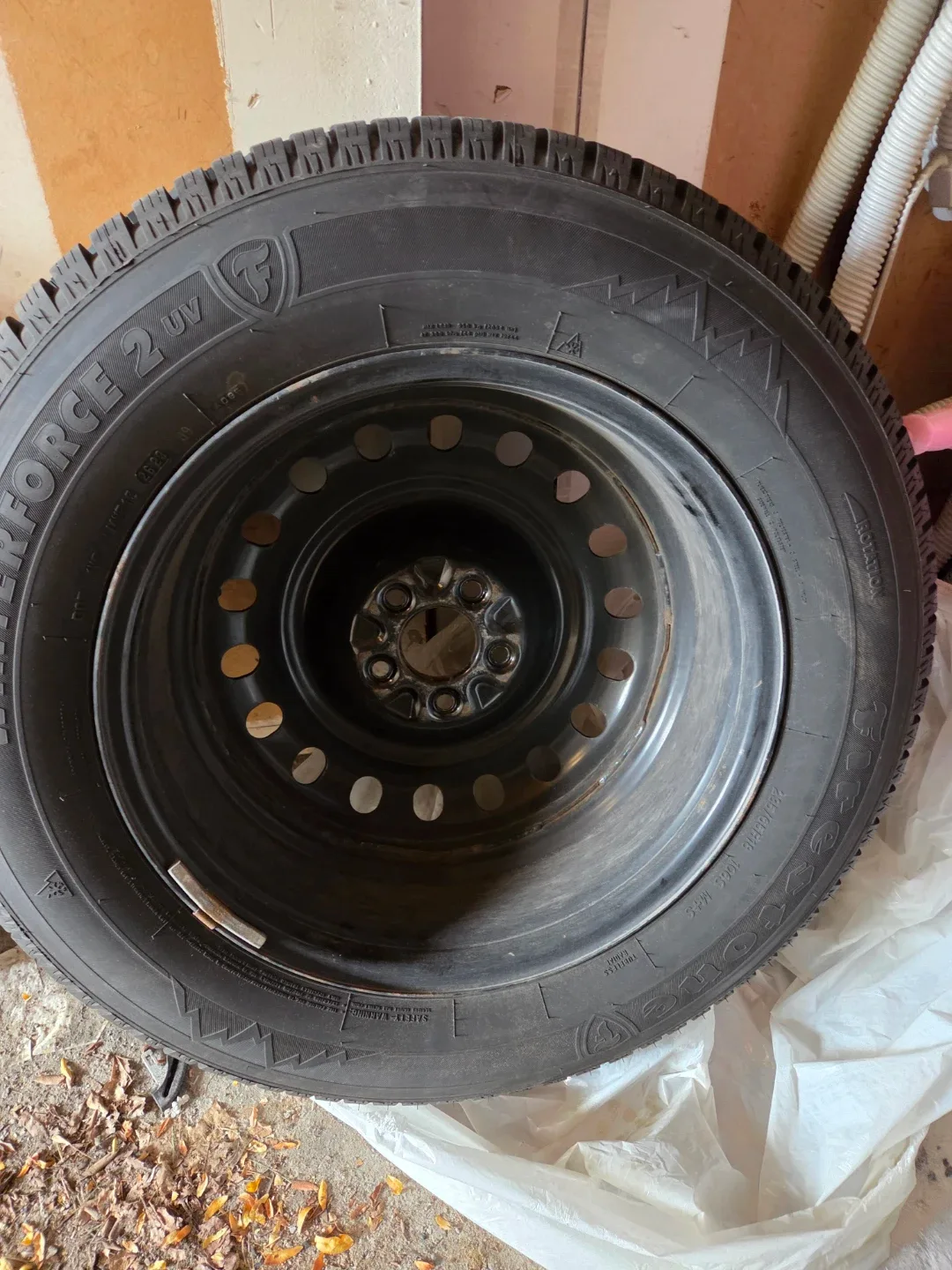 Set of 4 Firestone Winter tires on rims. image indicator(3)