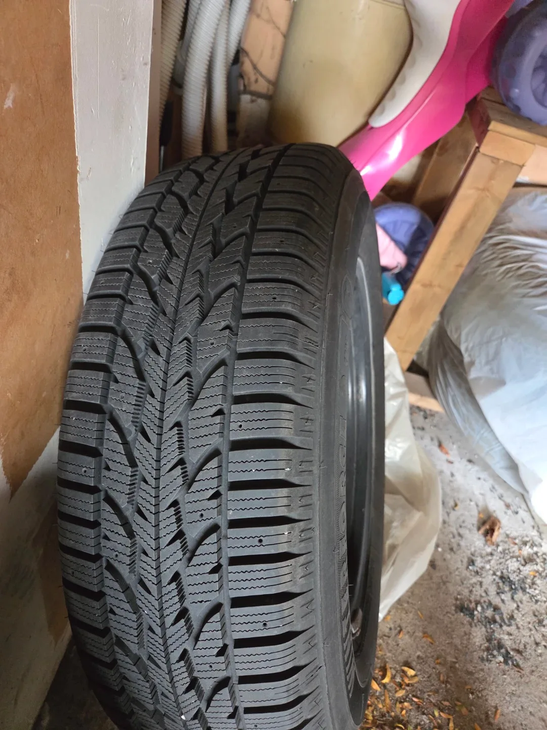 Set of 4 Firestone Winter tires on rims. image indicator(5)
