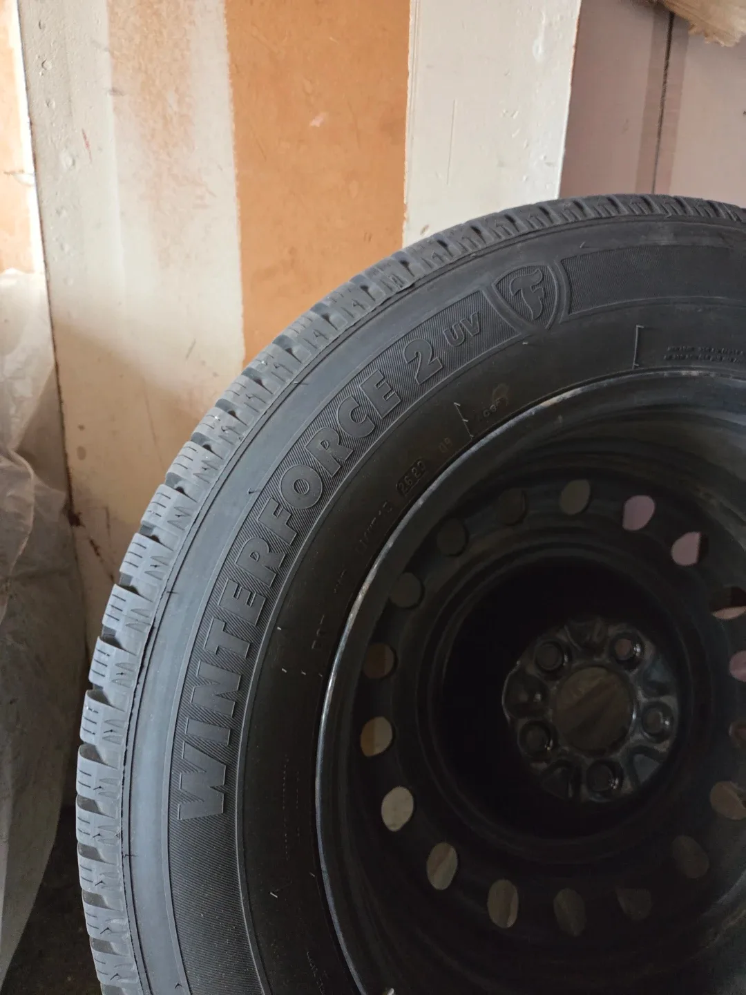 Set of 4 Firestone Winter tires on rims. image indicator(6)