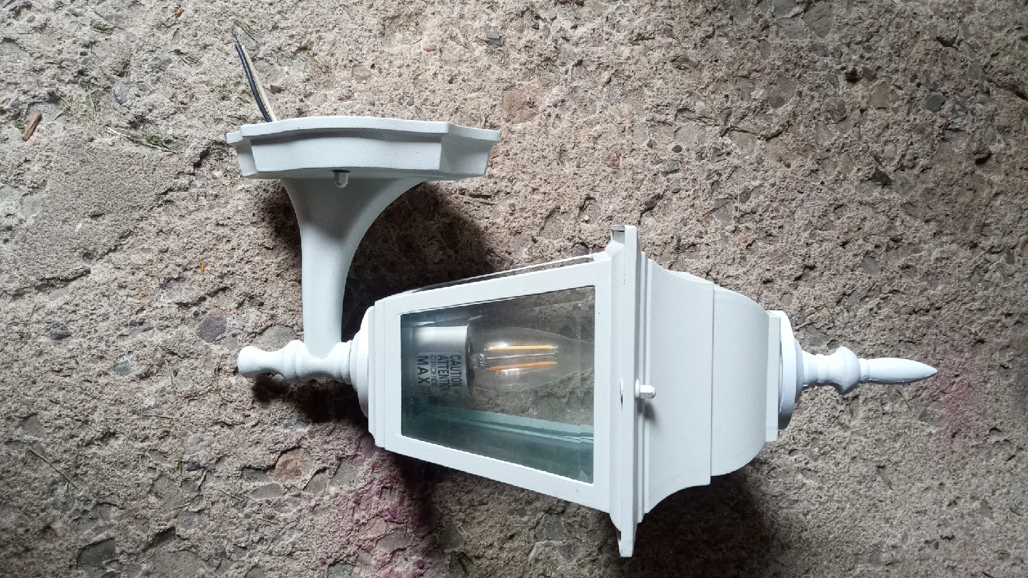 Outdoor White Wall Mount Lantern image indicator(2)