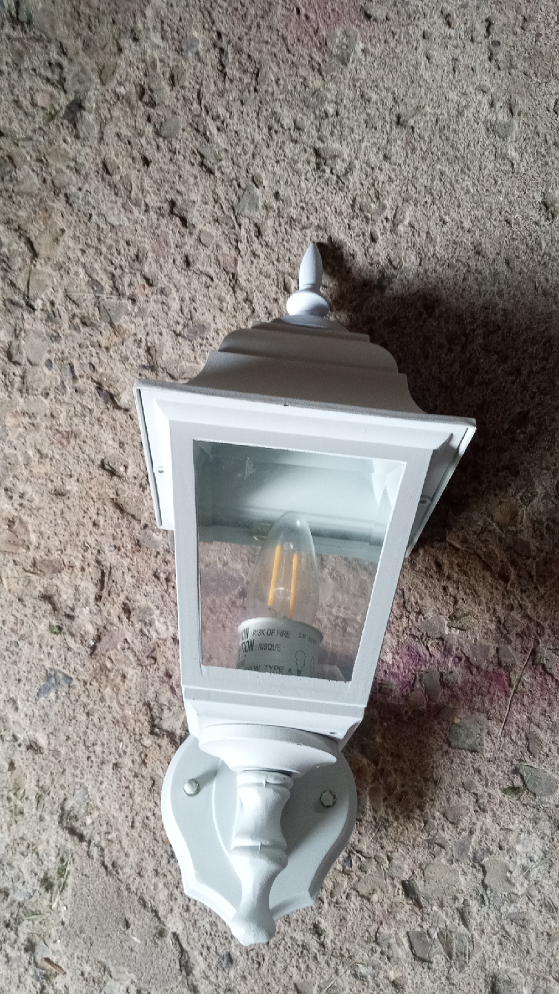 Outdoor White Wall Mount Lantern - photo 3