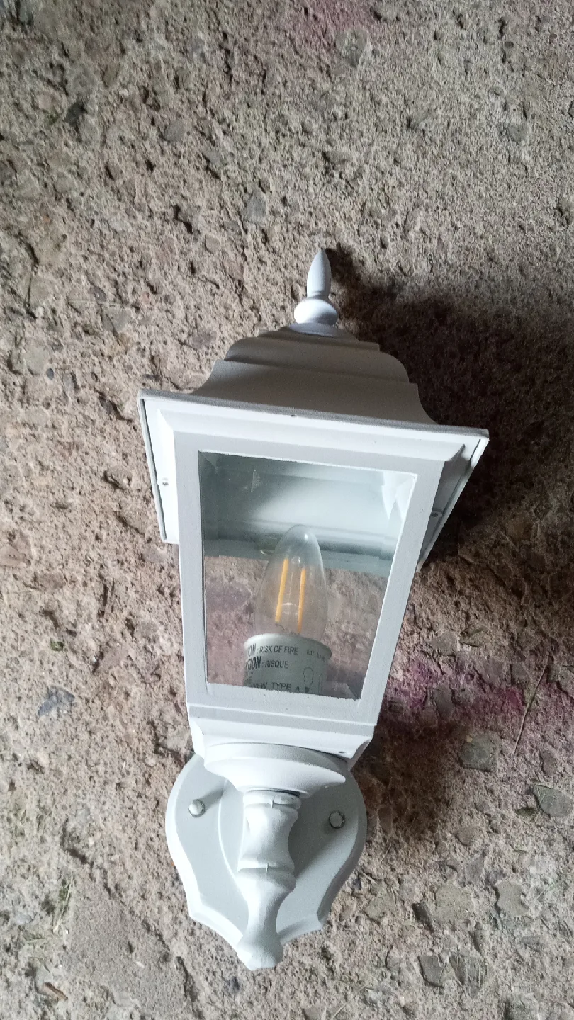 Outdoor White Wall Mount Lantern image indicator(3)