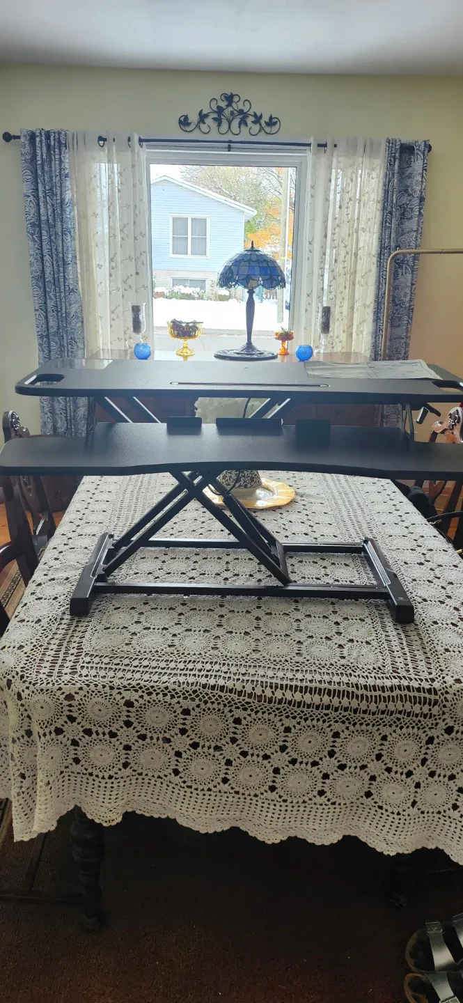 New in Box TechOrbits Sit-Stand Desktop Workstation image indicator(2)