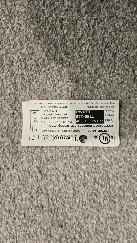 ThermoTile Radiant Floor Heating Panel