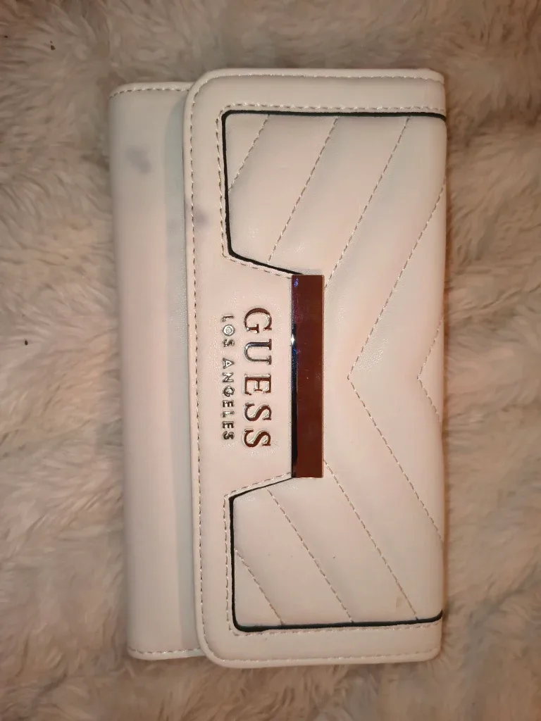 Guess White Quilted Wallet & Handbag image indicator(2)