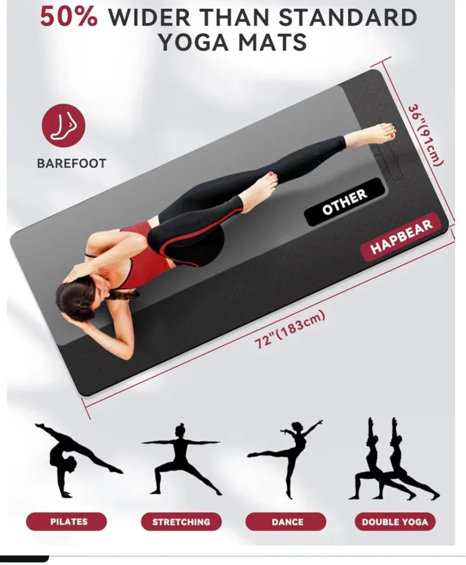 Hapbear Yoga Mat with Storage Bag & Resistance Bands image indicator(6)