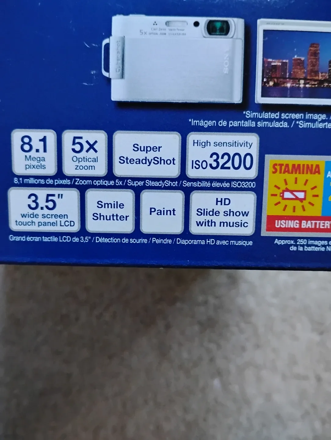 Sony Cyber-shot DSC-T200 Digital Camera - Like New!