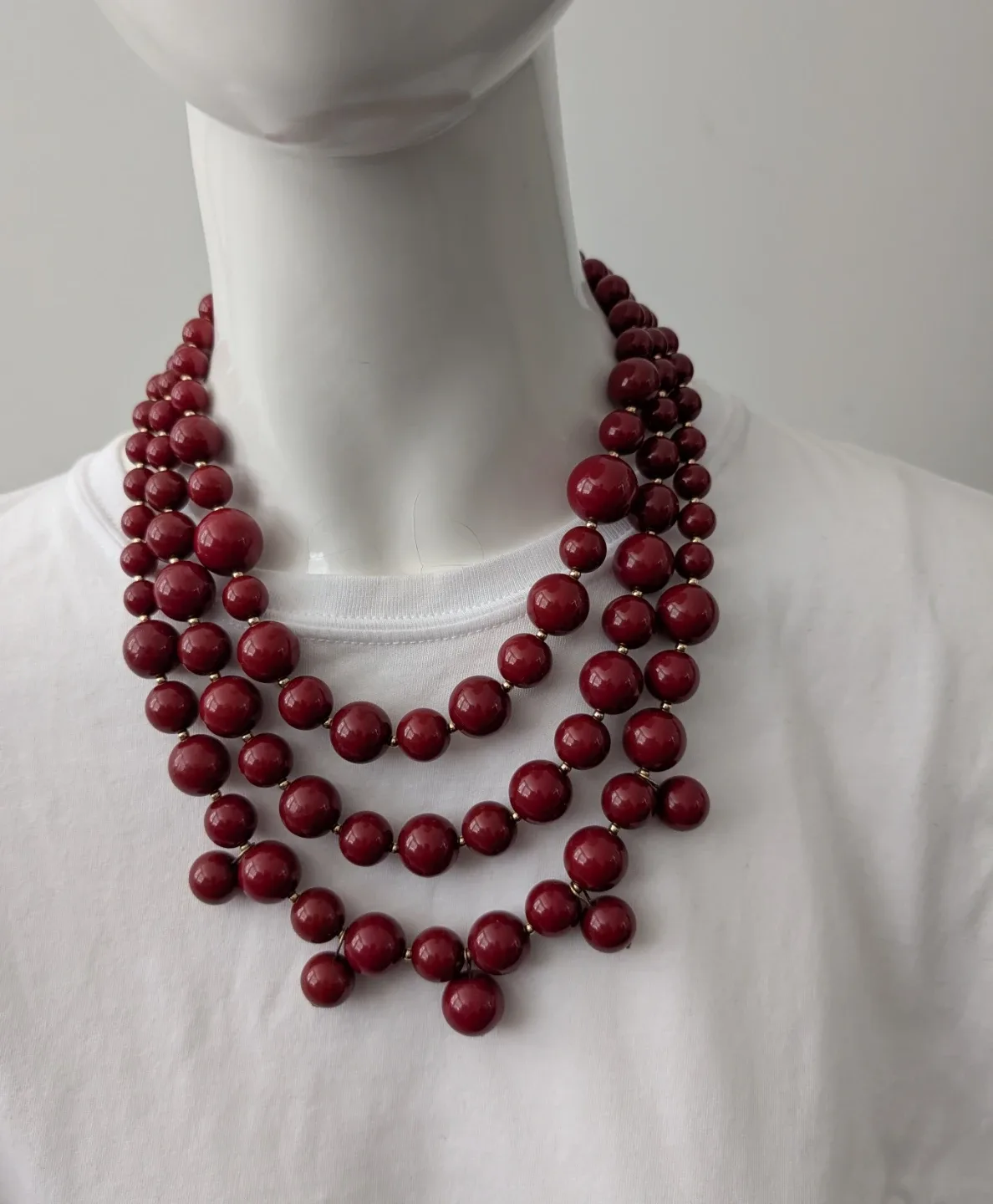 Resin with small gold coloured beads Necklace