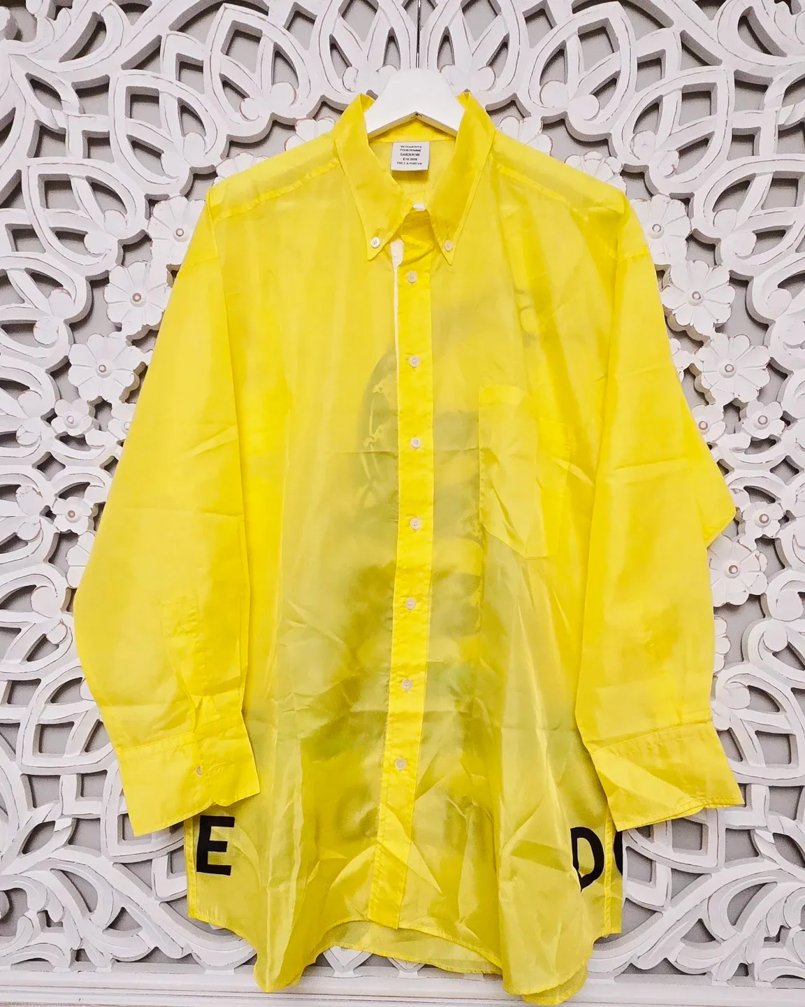 Vetements Yellow Garderobe Shirt