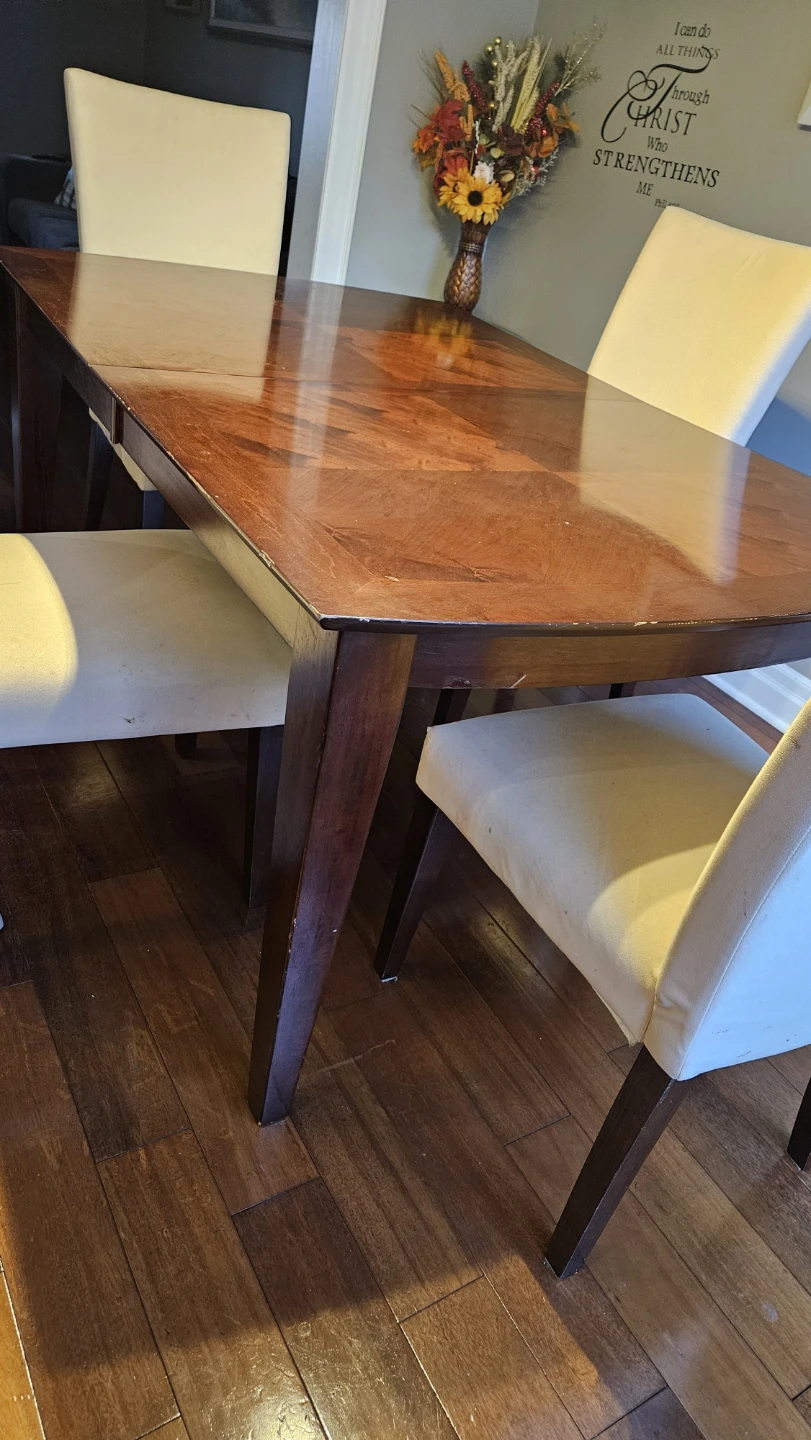 Wooden Dining Table with 4 Chairs - photo 3
